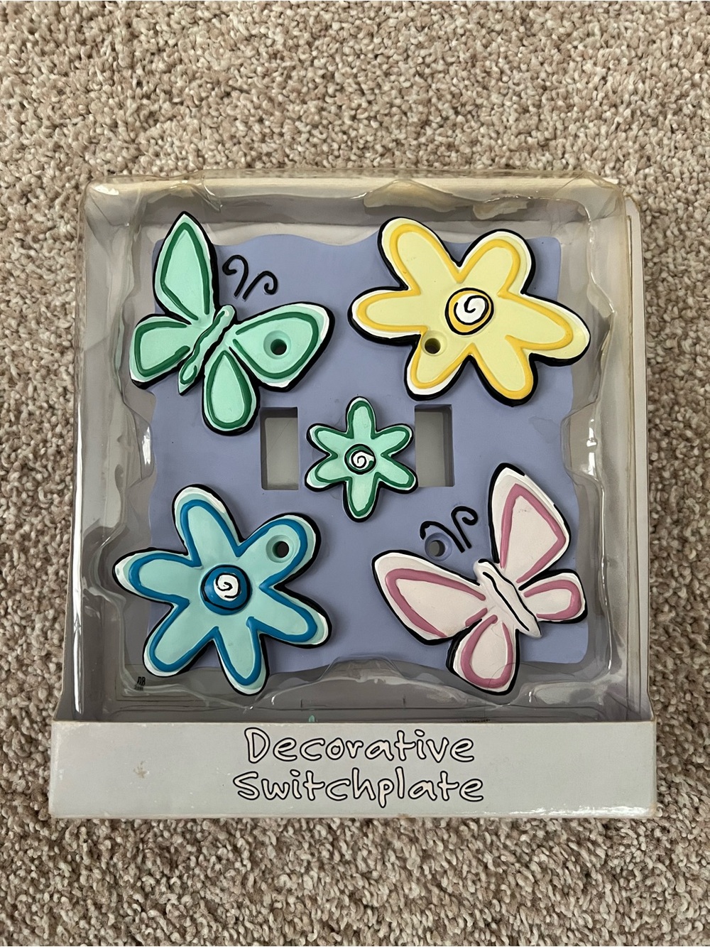 Bedtime Butterfly Double Switchplate by Borders Unlimited